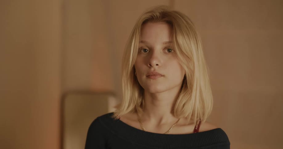 Portrait of a young blonde woman