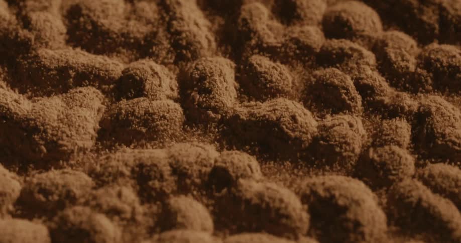 A close up clip of vibrated sand