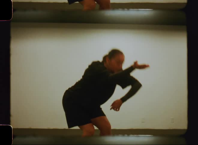 A woman performing solo in a room