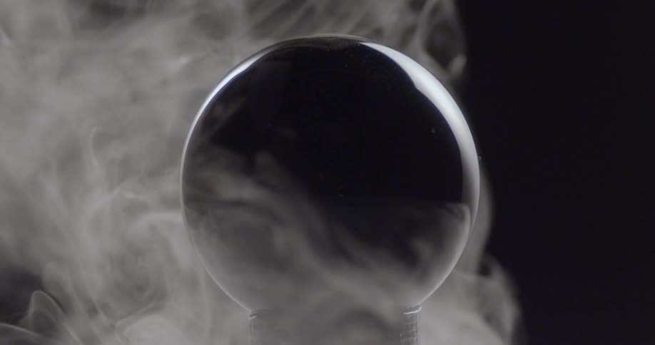 Smoke fills around a light bulb