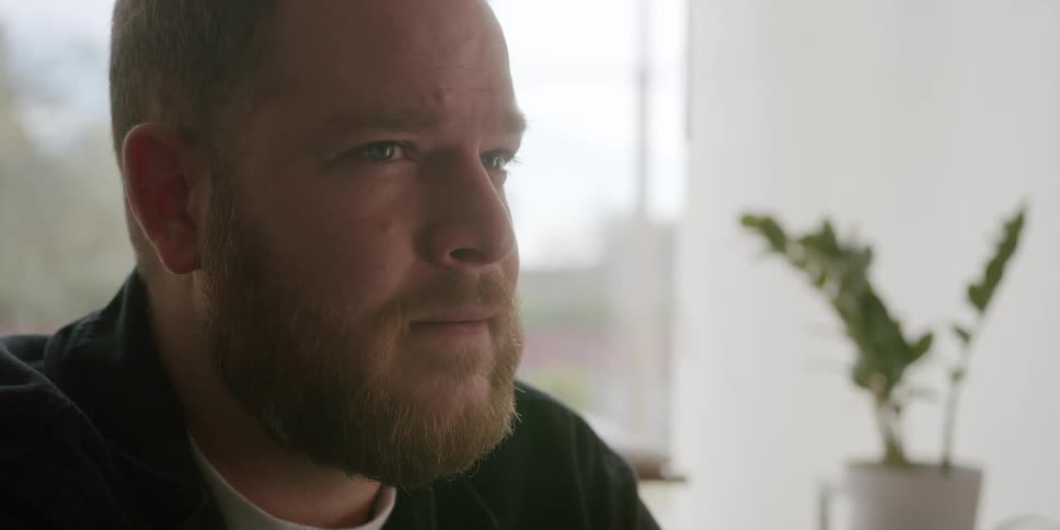 Portrait of a man with worried facial expression