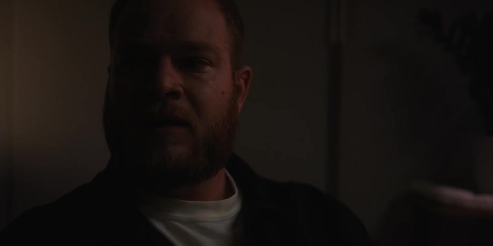 A clip of a sad man contemplating