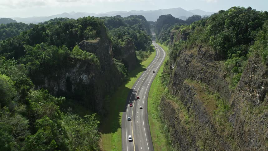 Cars travel on the highway