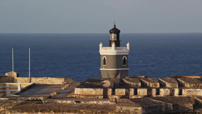 Aerial view of el morro lighthouse in san juan puerto rico