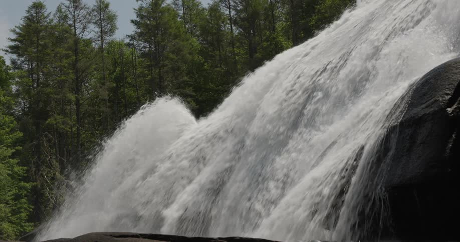 A forest waterfall