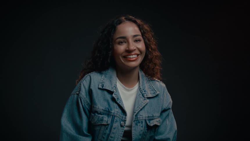 A black woman laughs