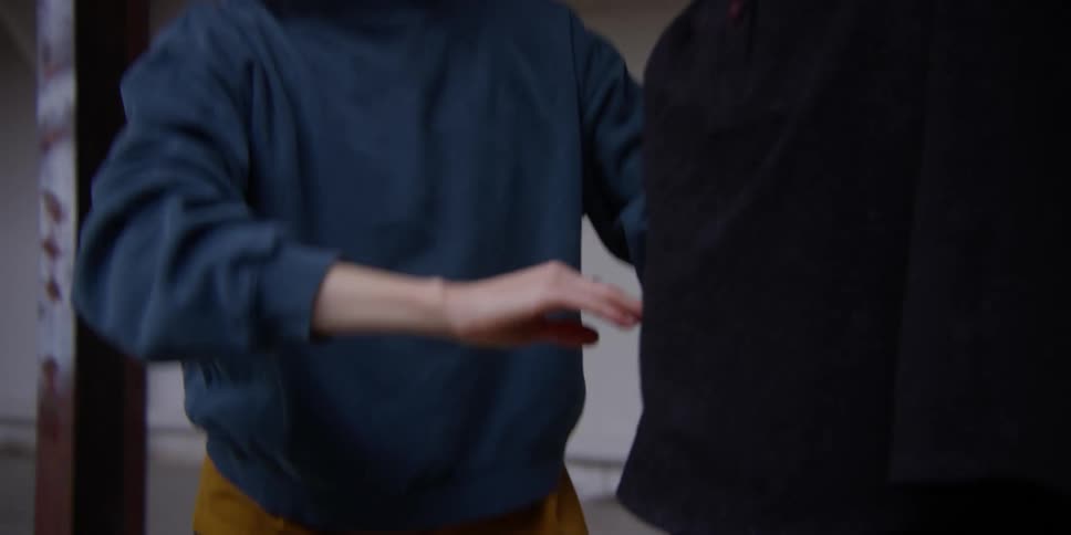 Two women try out dance moves