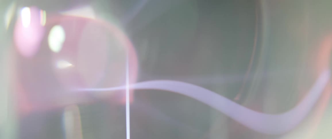 Close up of electric arcs inside a plasma ball