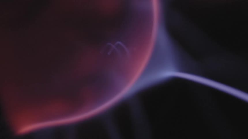 Electricity radiating from a tesla coil