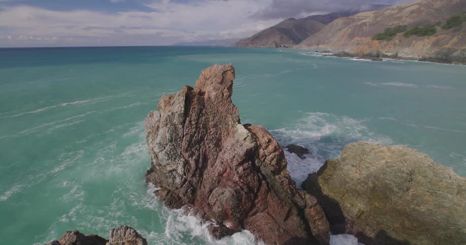 A clip of the rocks in the sea