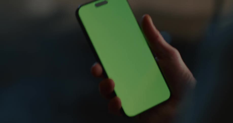 Person answers a call on smartphone