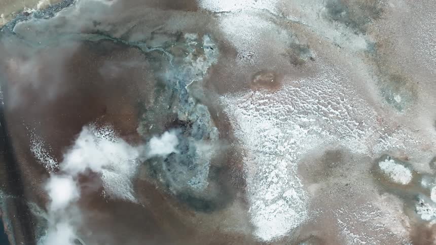 Volcanos release steam into the atmosphere