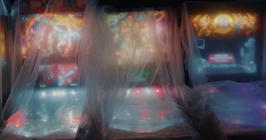 Pinball machines light up underneath clear plastic