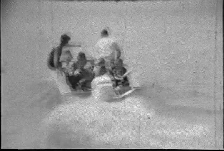 A family riding in a boat