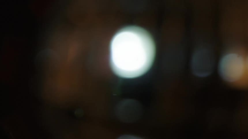 Blurred and rotating object with abstract lights