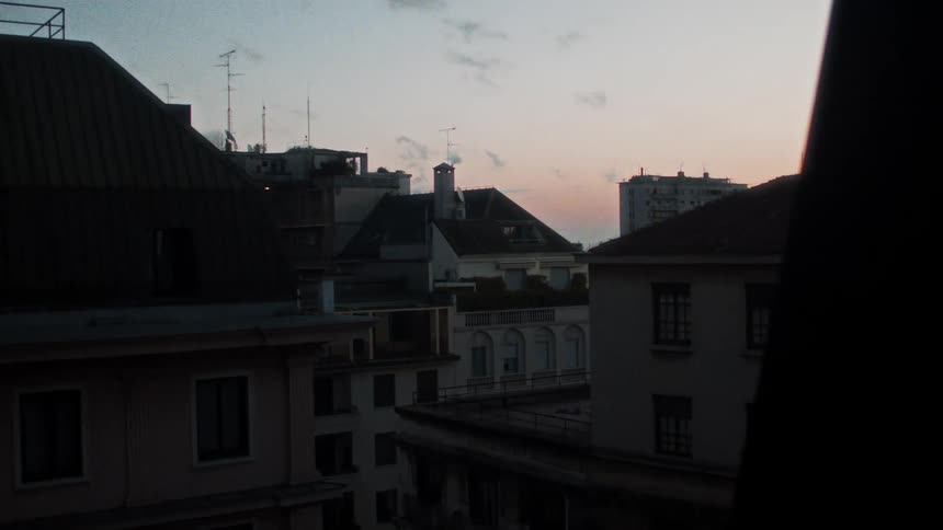 Large buildings sit close together in a city