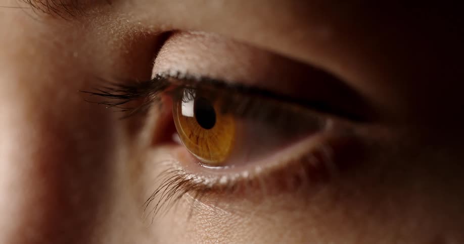 Closeup of a persons clear eye
