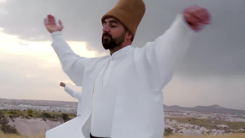 The dervishes are enchanting as they spin in traditional costume