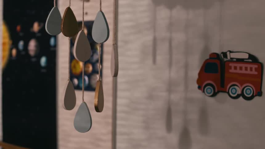 Colorful decorations on a boys bedroom