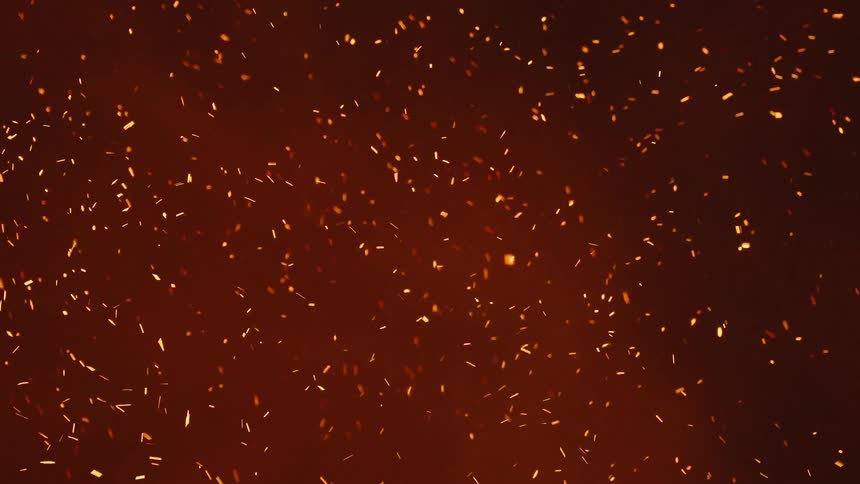 Sparks float and zoom through the air