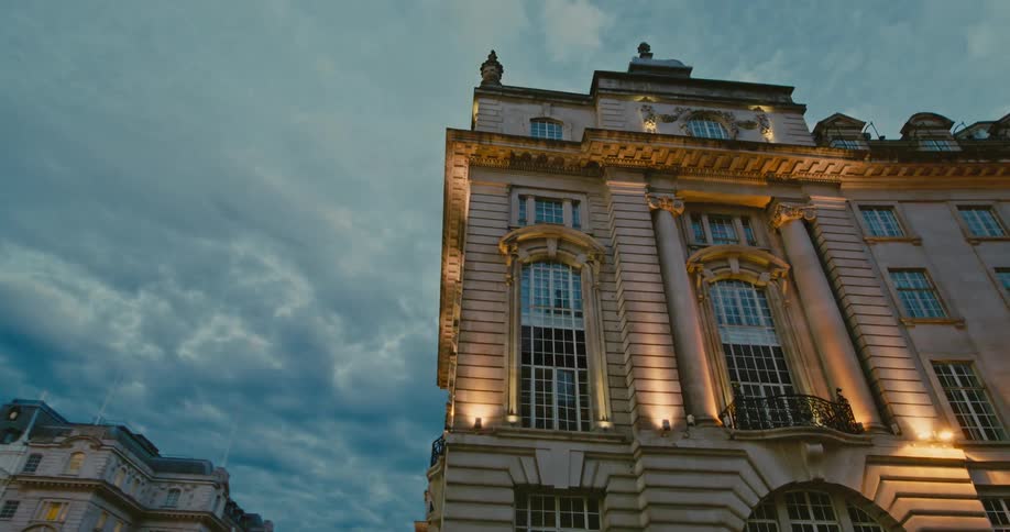 External architecture of an old building on the streets of london