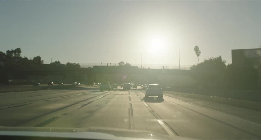 Panorama of a road with vehicle traffic