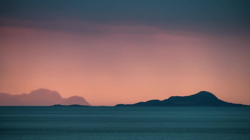 A silhouette clip of a mountain