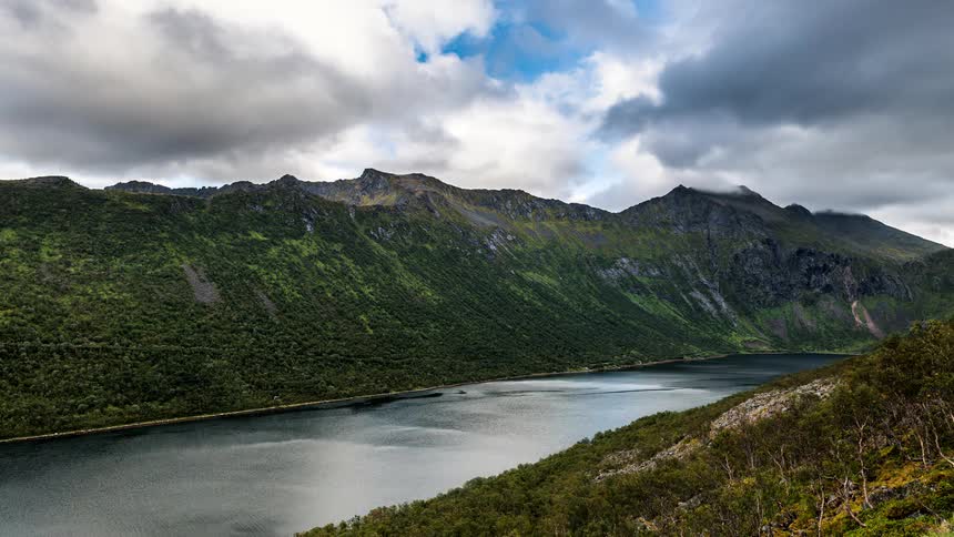 A clip of a river closer to the mountain