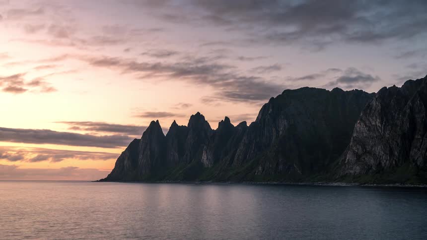 A clip of a mountain close to the river