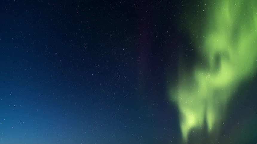 The northern lights playing across the night sky