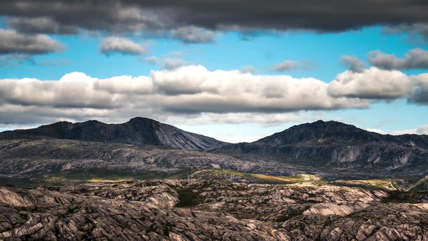 Landscape of a rough terrain
