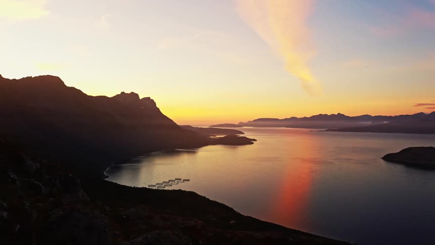 An evening clip of a mountain closer to the river