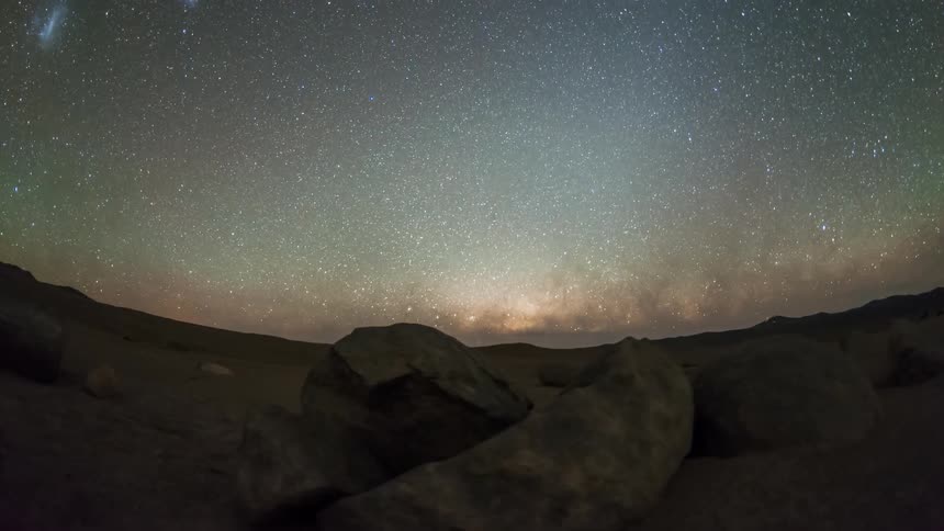 The milky way galaxy visible at night