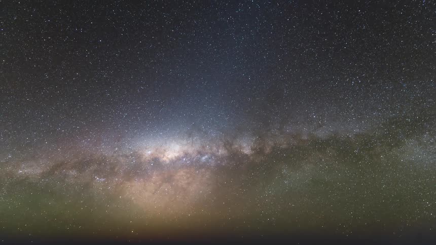Atmospheric phenomenon shining in the starry sky
