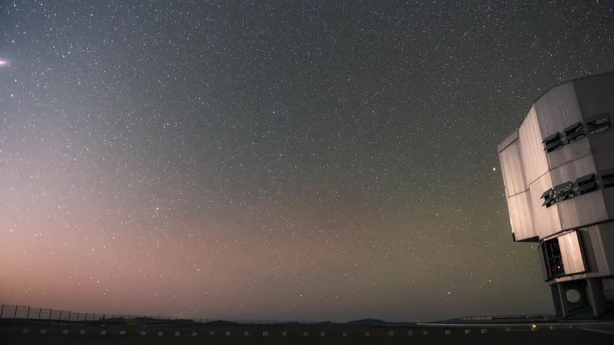 Night turns to day near an observatory