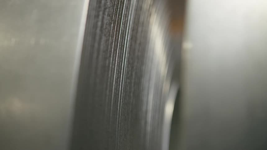 The metal is reflecting light