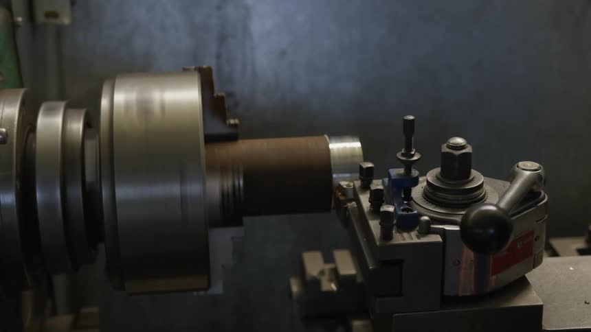 An electrical machine rotating inside a factory