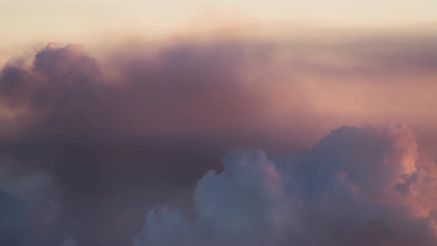 Clouds accumulated overnight