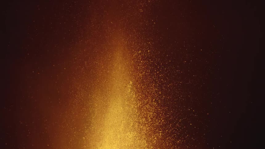 Volcano erupts as hot glowing lava sprays into the night sky
