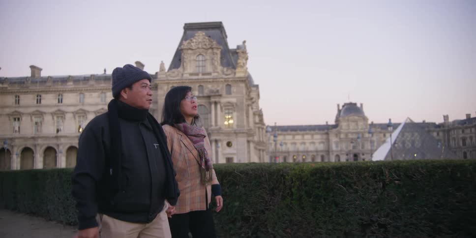 A couple tour the city