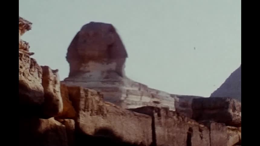 The sphinx and a pyramid