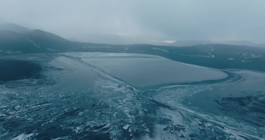 A large body of water near a coastal area