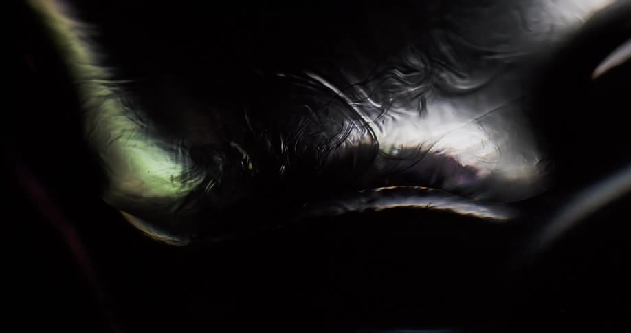 Weirdly textured black hairs change shape
