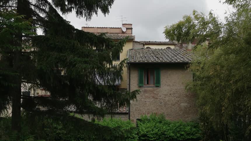 A side view of an urban house