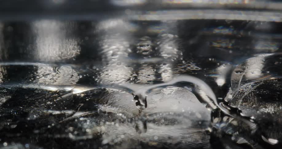 Liquid art of a puddle of water