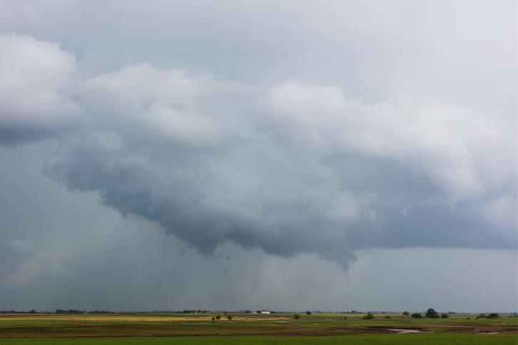 Time lapse of storm clouds rolling over the plains