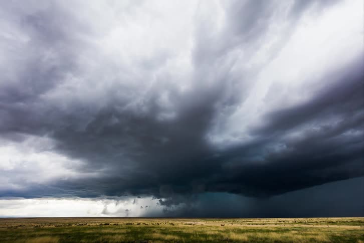 Storm in the sky during the day