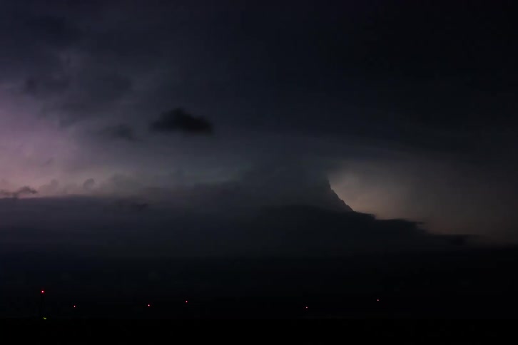 A storm of lightning and thunder lit up the night