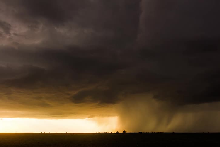 Storm with rain and black clouds in timelapse