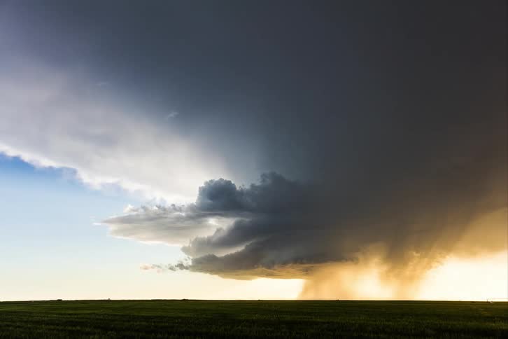 Storms in sky during the day